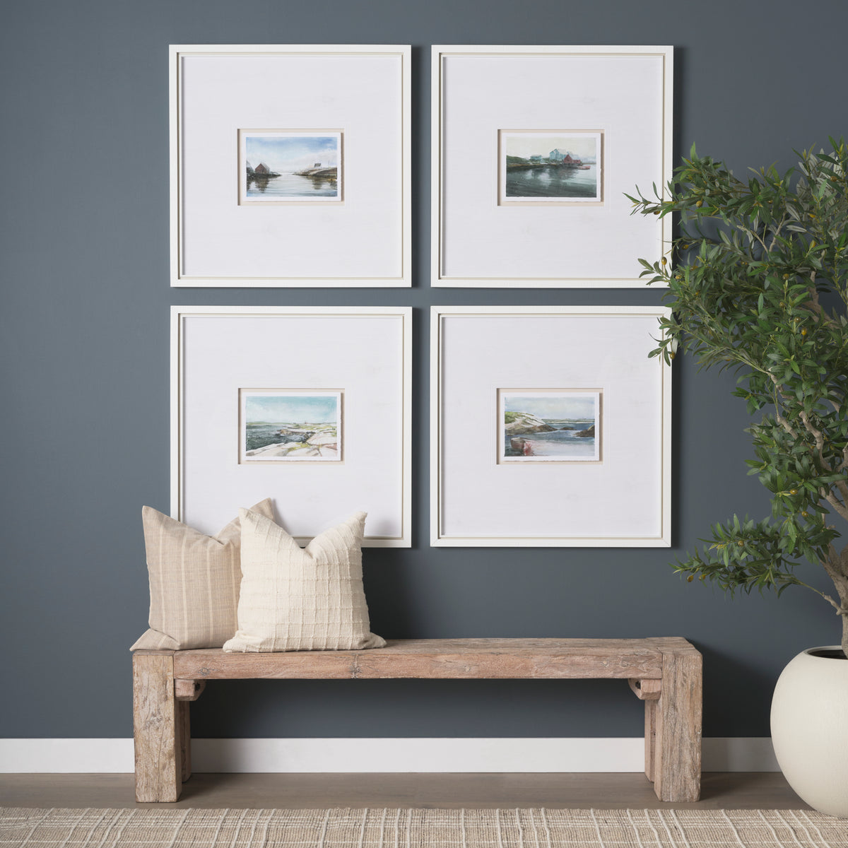 McArthur Whitewash Reclaimed Wood Bench Living Room Mercana