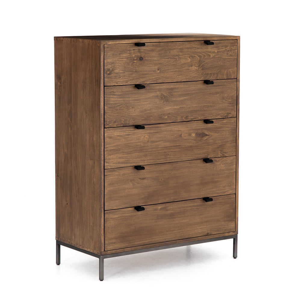 five drawer bedroom dresser Four Hands Trey 5 Drawer Dresser Auburn Poplar
