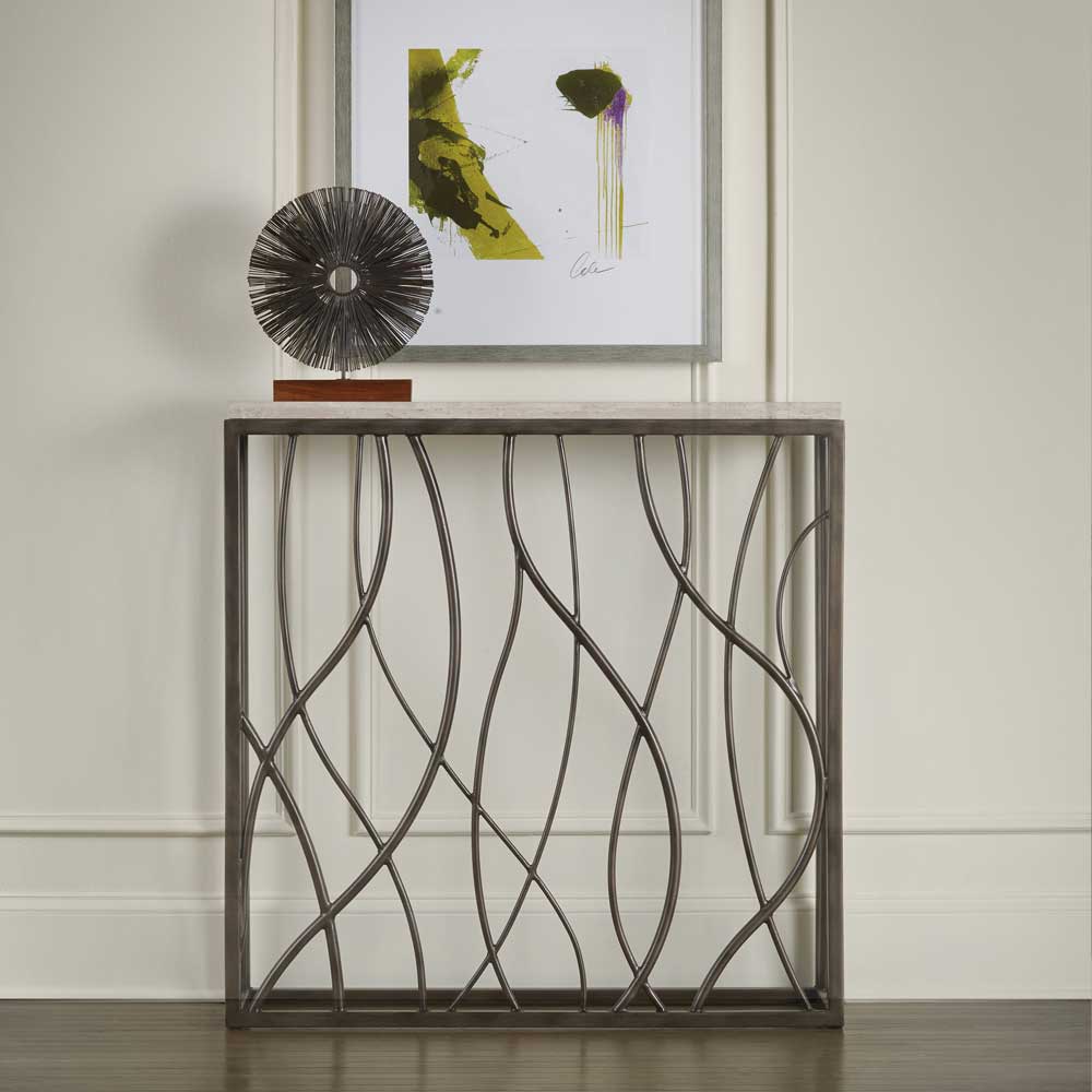 Thin Metal Console Living Room Hooker Furniture