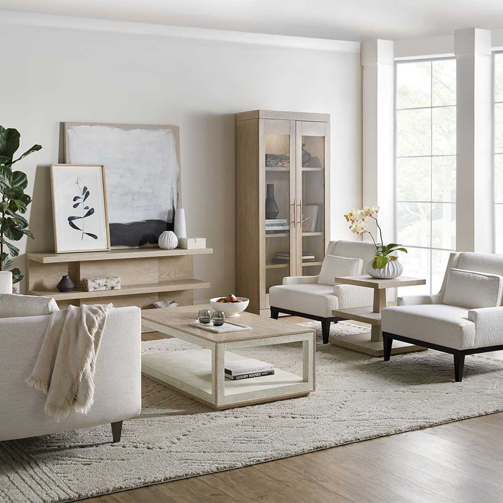 Cascade Rectangle Cocktail Table Living Room Hooker Furniture