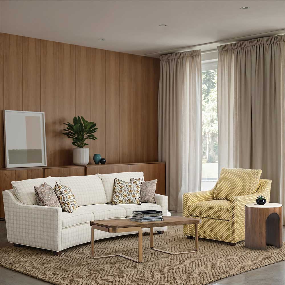 Eleana Round End Table with Wood Base and Marble Top