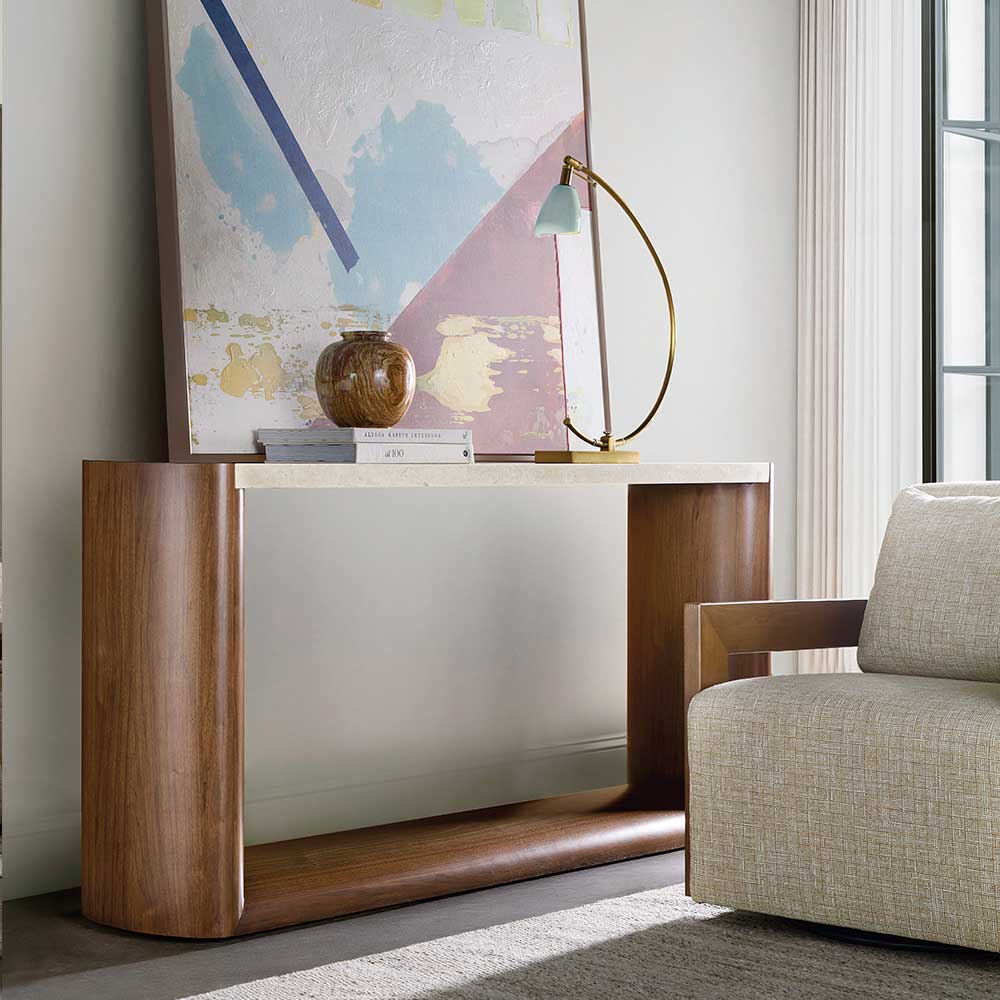 Eleana Console Table with Marble Top