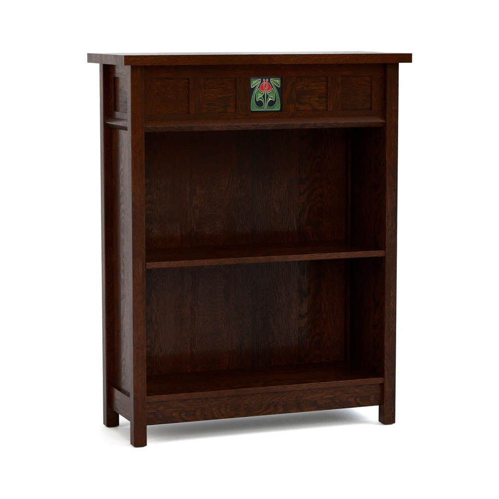Stickley Floral Tile Bookcase - Arts & Crafts
