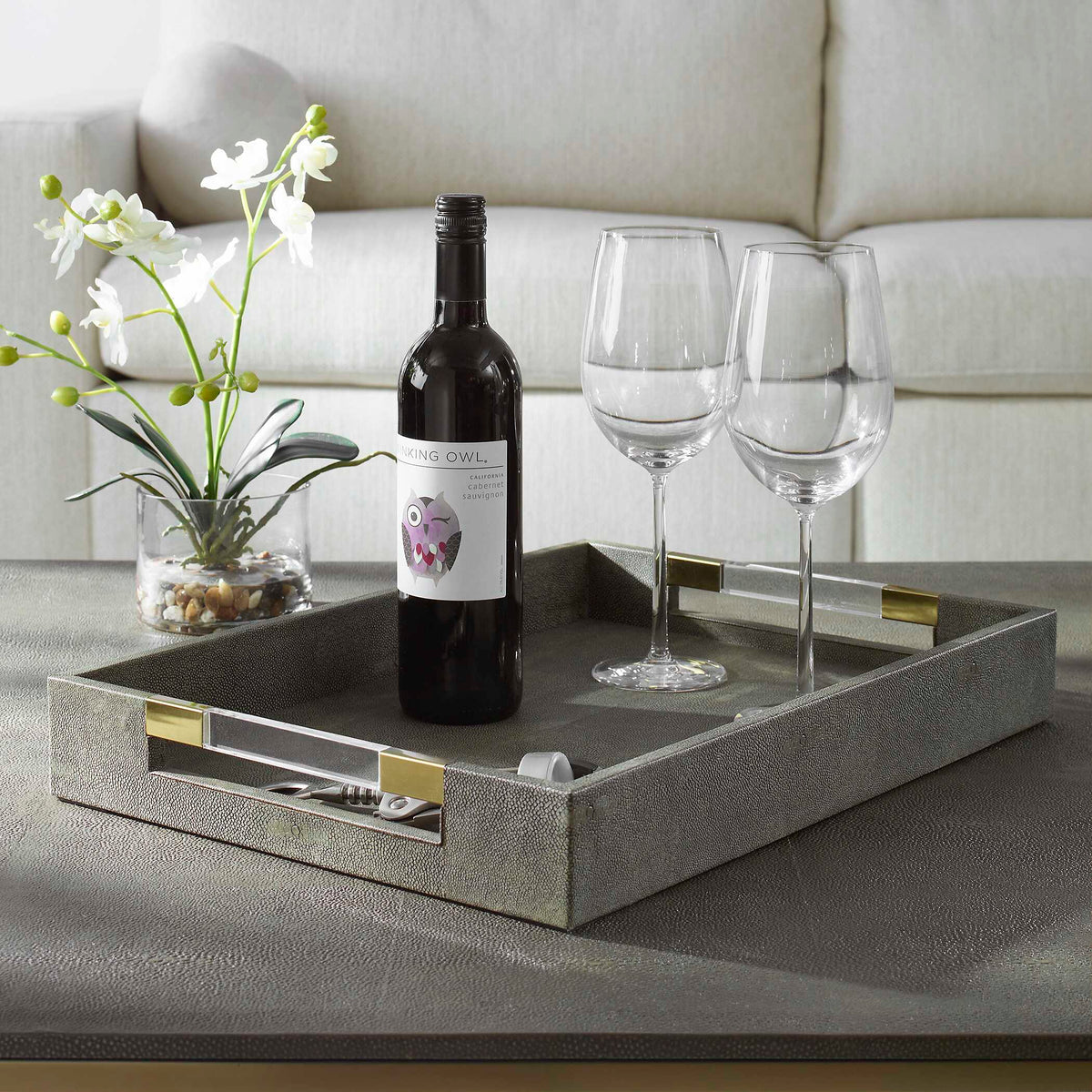Wessex Gray Tray Accessories Uttermost