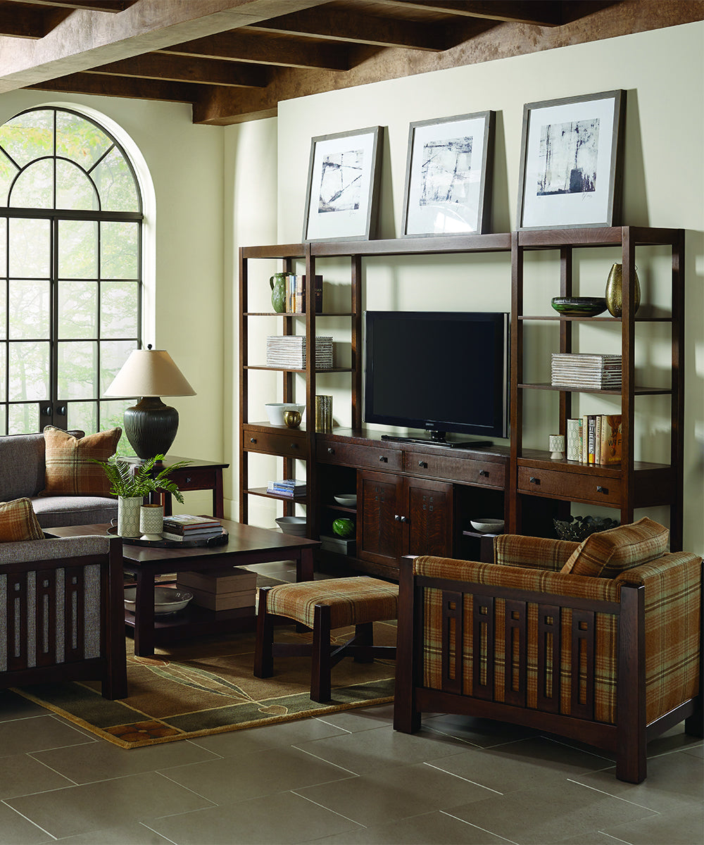 Living room scene from Stickley's Highlands collection