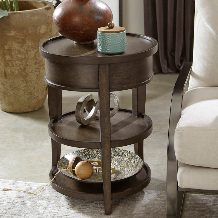 Blakely Round Chairside Table Living Room Aspenhome   