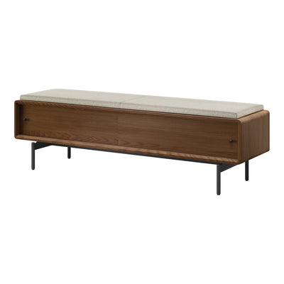 LINQ Bedroom 9101 Storage Bench | Fabric Bedroom BDI Mocha Almond