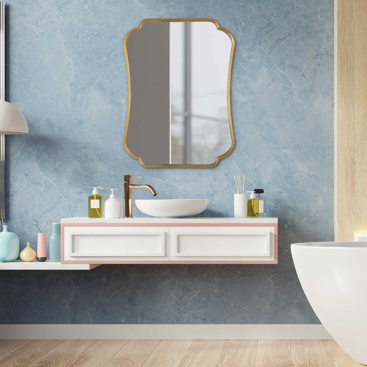Athena Brushed Brass Mirror Accessories Uttermost