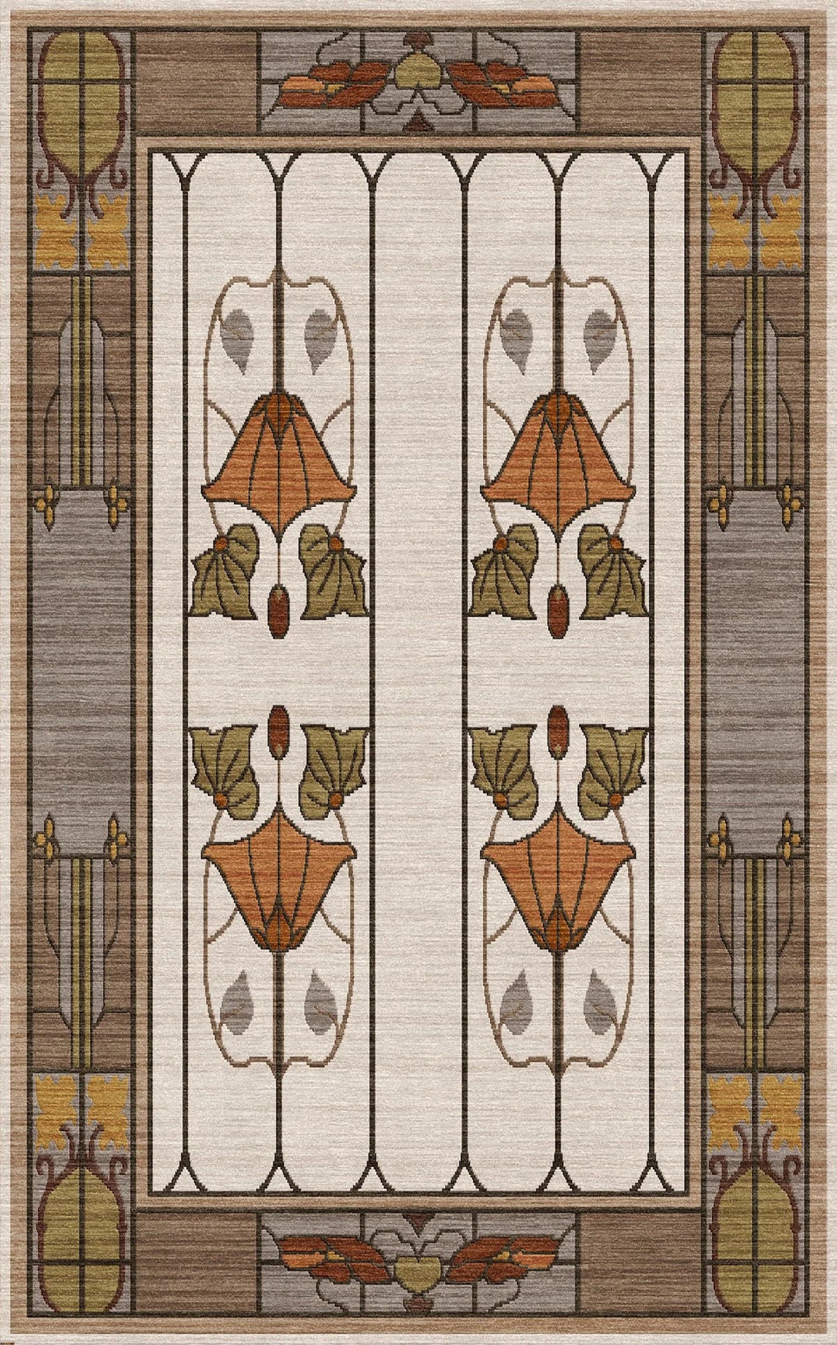 Stickley | Garden Window | RU-1520: Ivory Area Rug Area Rug Stickley