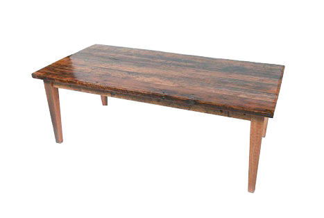 Shaker leg wood dining table base