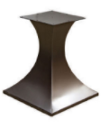 tower-style metal dining table base