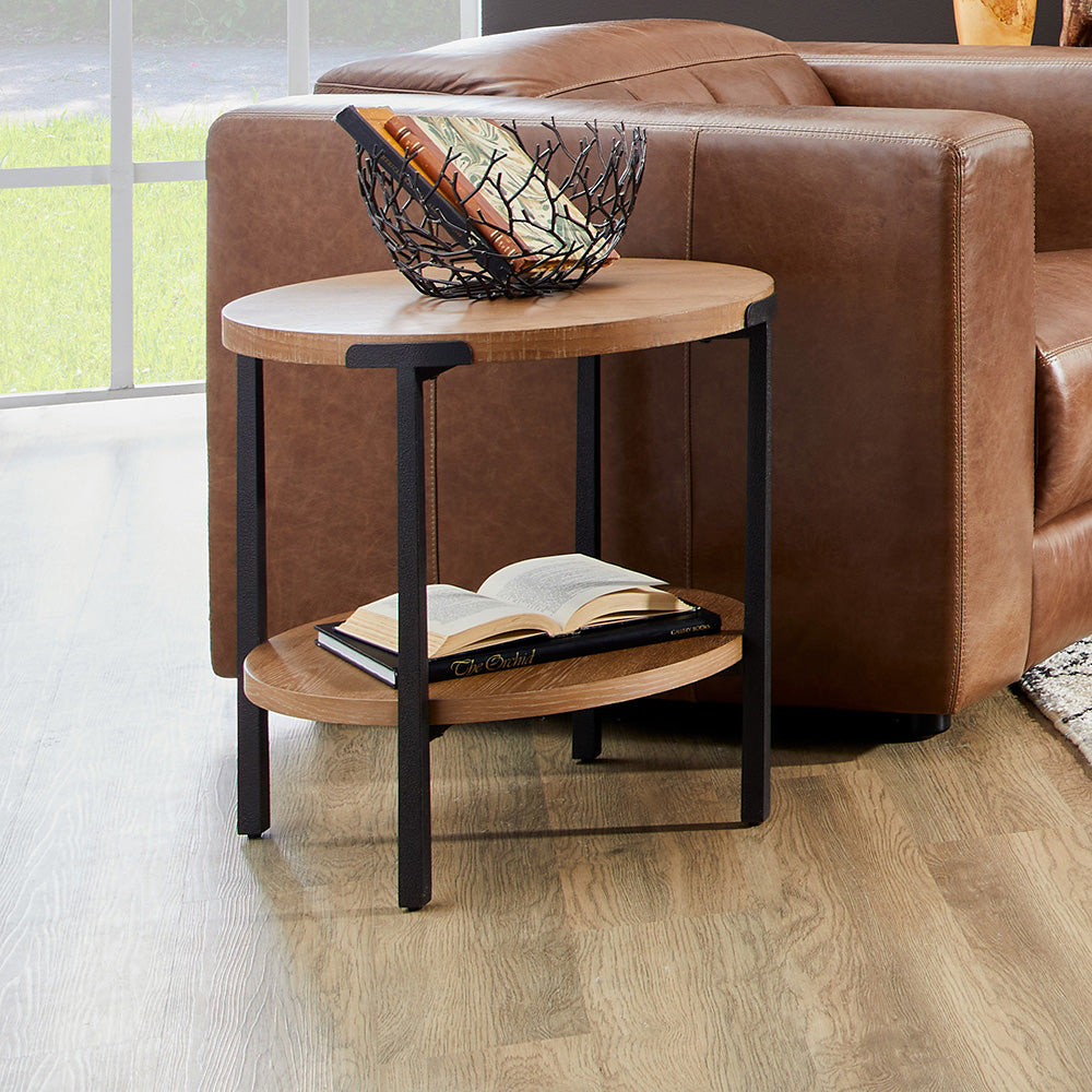 Millwork Round End Table Living Room Flexsteel