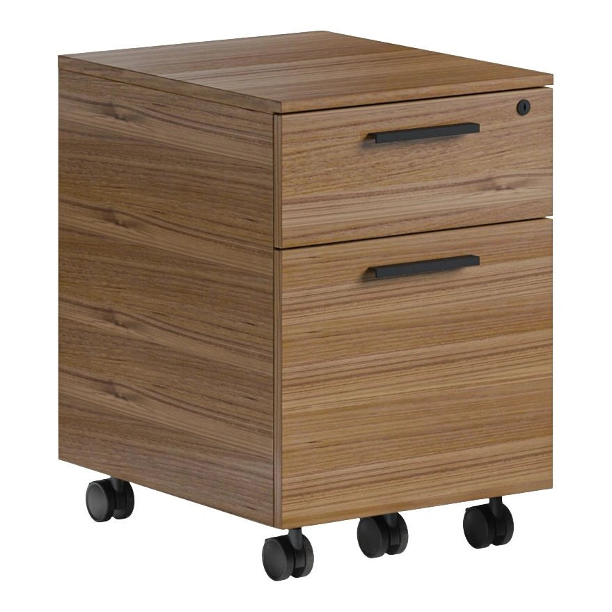 Linea 6227 Mobile File Pedestal Home Office BDI Natural Walnut
