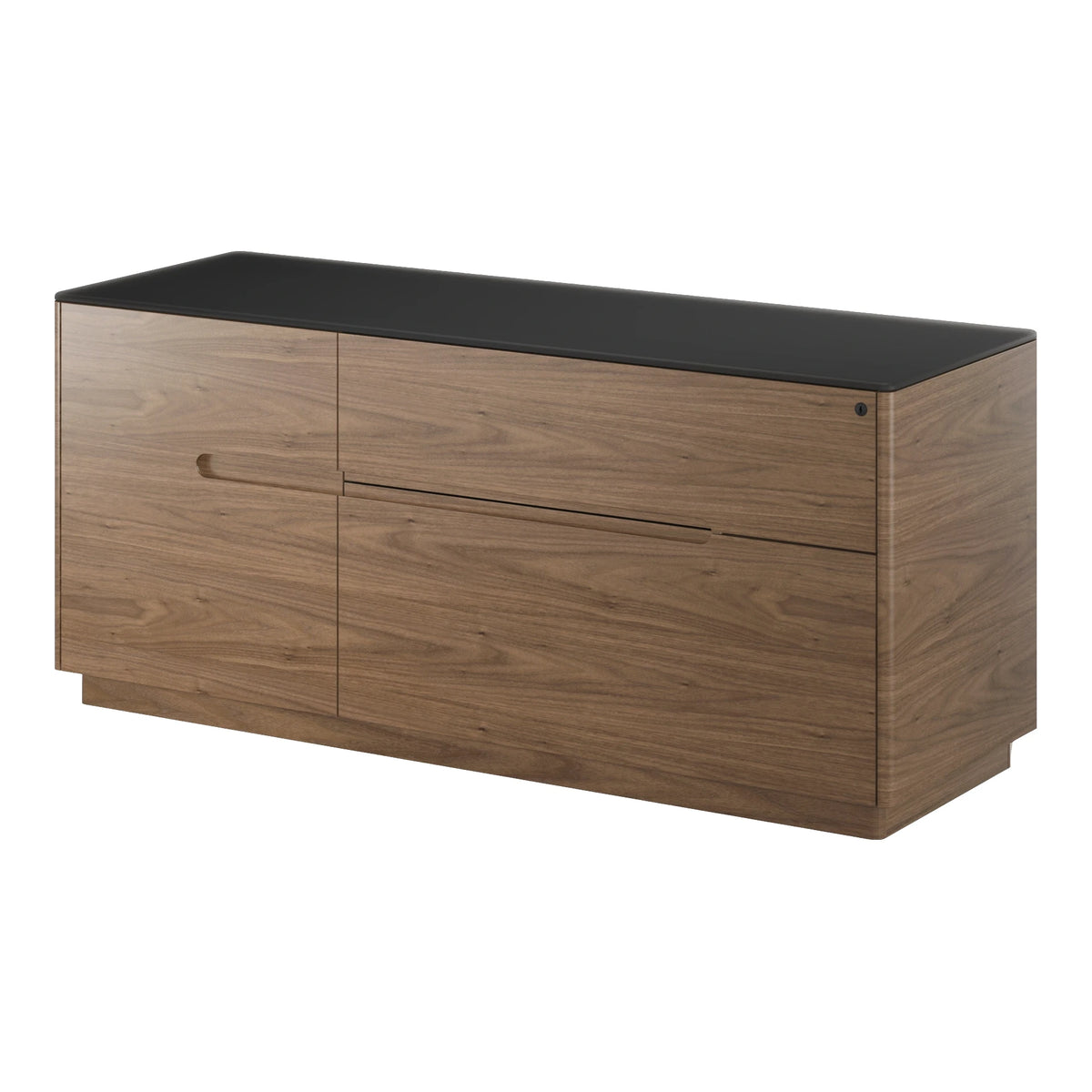 Luma 6720 Multifunction Cabinet Home Office BDI Natural Walnut Black