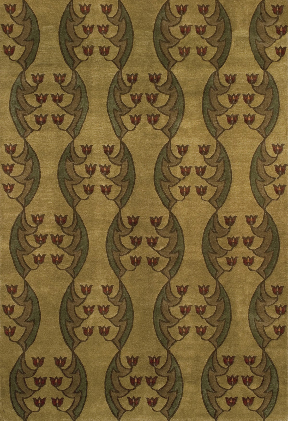 Stickley | Light Tulip Fest | RU-1030: Gold Area Rug Area Rug Stickley