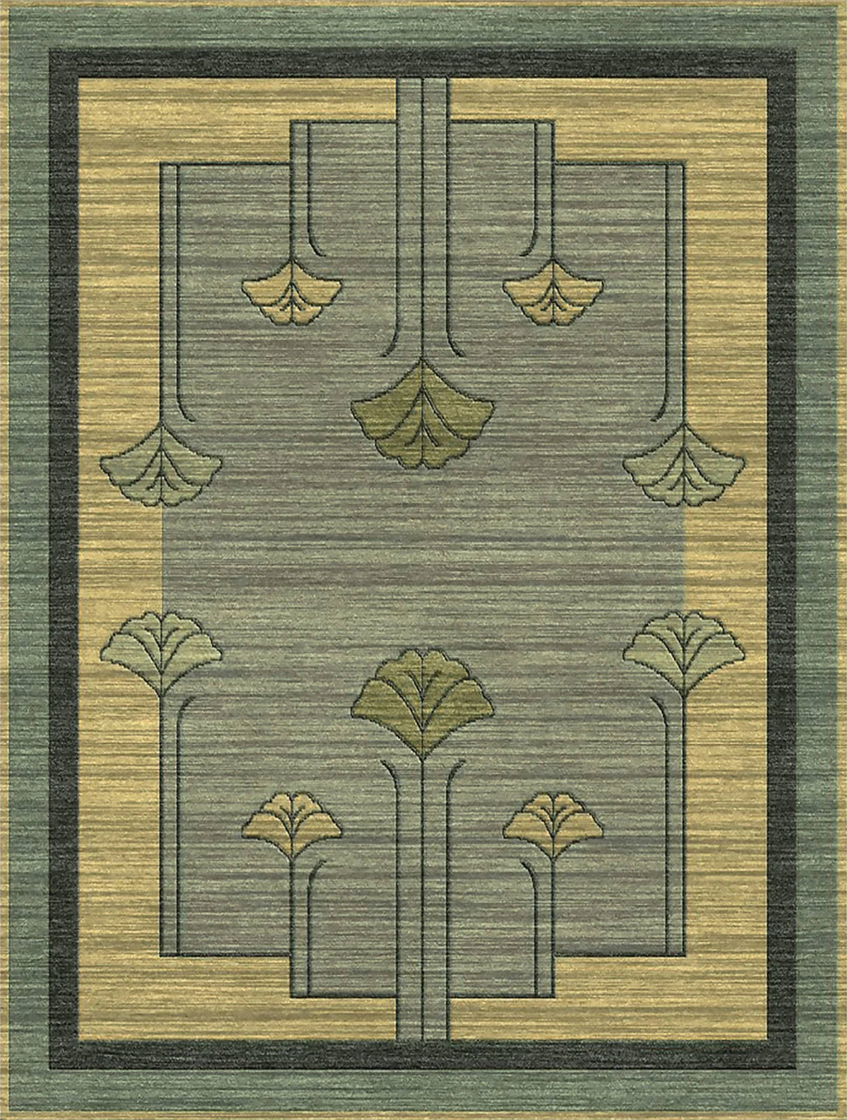 Stickley | Art Ginkgo | RU-1455: Green Area Rug Area Rug Stickley