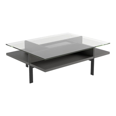 Terrace 1152 Rectangular Coffee Table Living Room BDI Charcoal Stained Ash 38"W x 49"D x 9"H