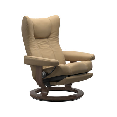 Stressless Wing Classic Power Chair Living Room Ekornes Large Paloma Sand Walnut