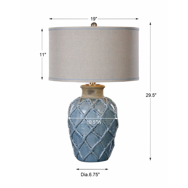 Parterre Pale Blue Table Lamp Accessories Uttermost   