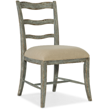 Alfresco La Riva Ladderback Side Chair Dining Room Hooker Furniture Upholstered Seat  