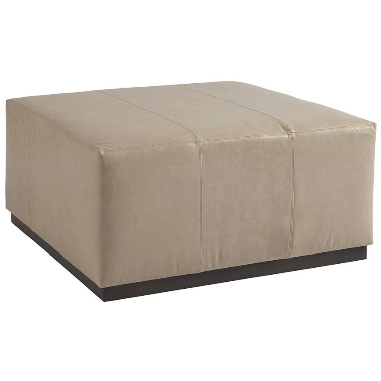 Clayton Leather Cocktail Ottoman Living Room Barclay Butera   