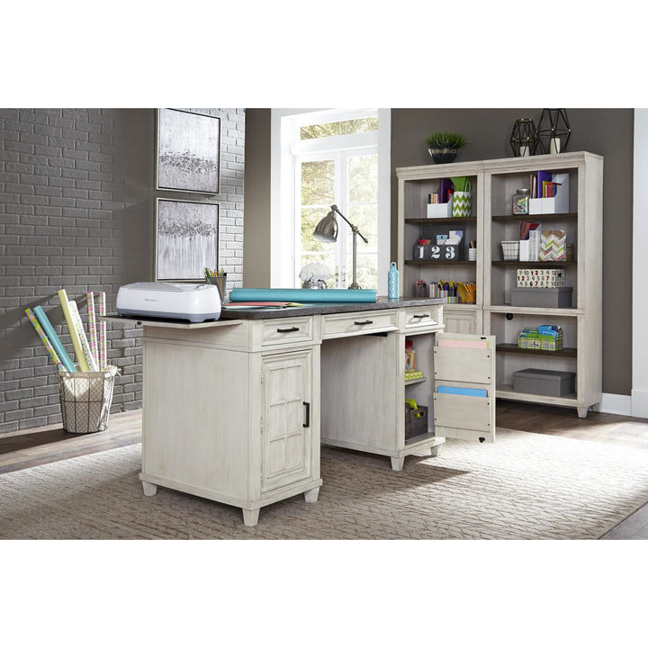 Caraway Aged Ivory Crafting Desk Home Office Aspenhome   