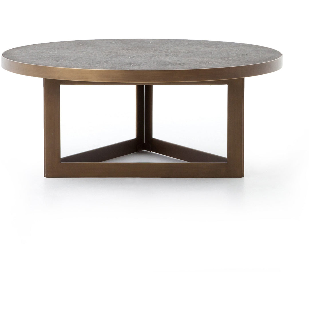 Shagreen Round Cocktail Table Living Room Four Hands   