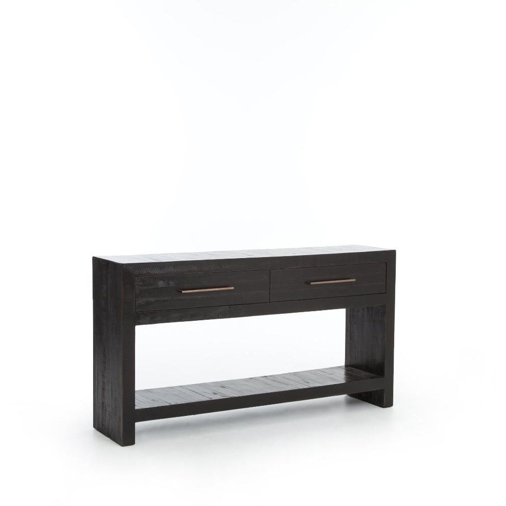 Suki Console Table, Burnished Black Living Room Four Hands   