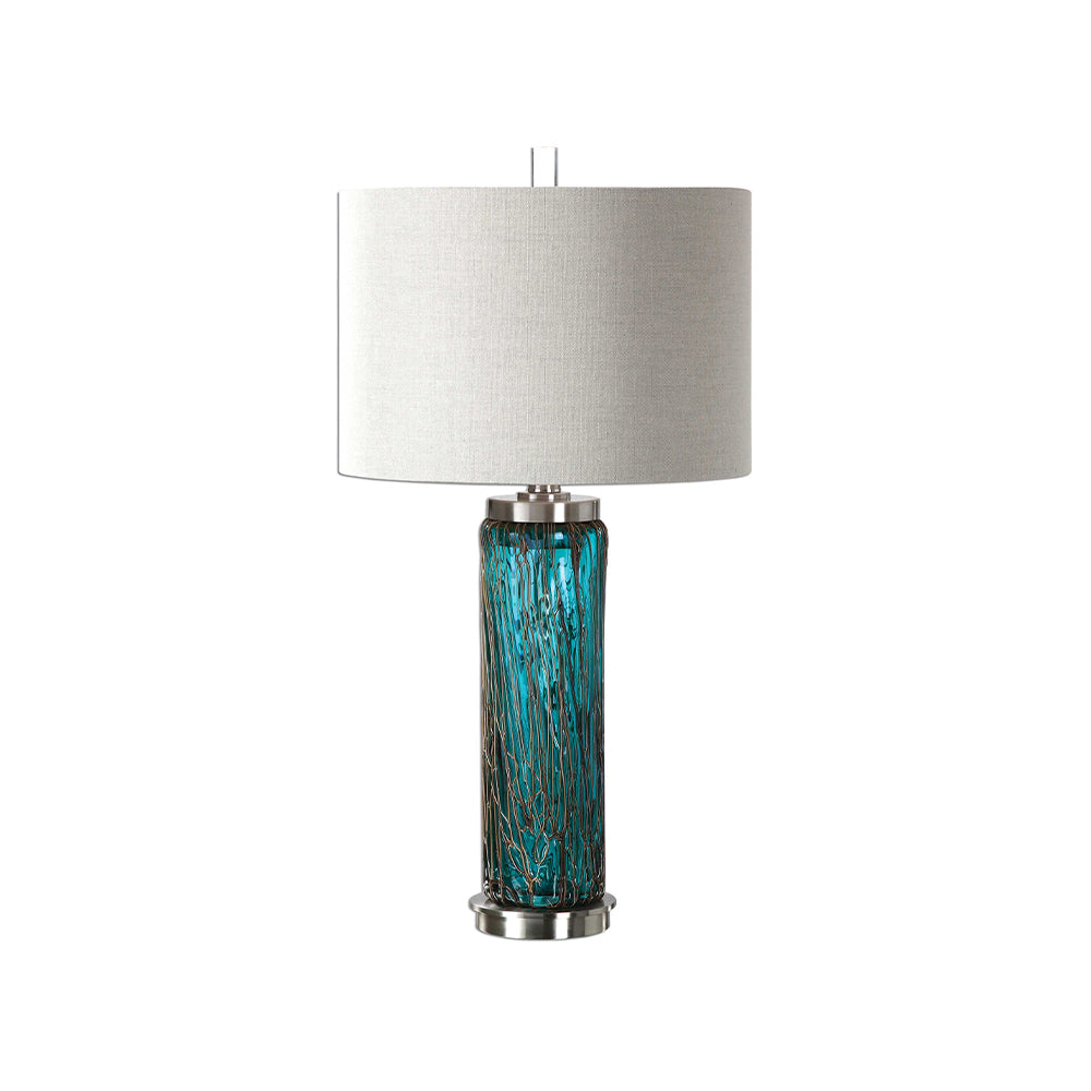 Almanzora Blue Glass Table Lamp Accessories Uttermost   