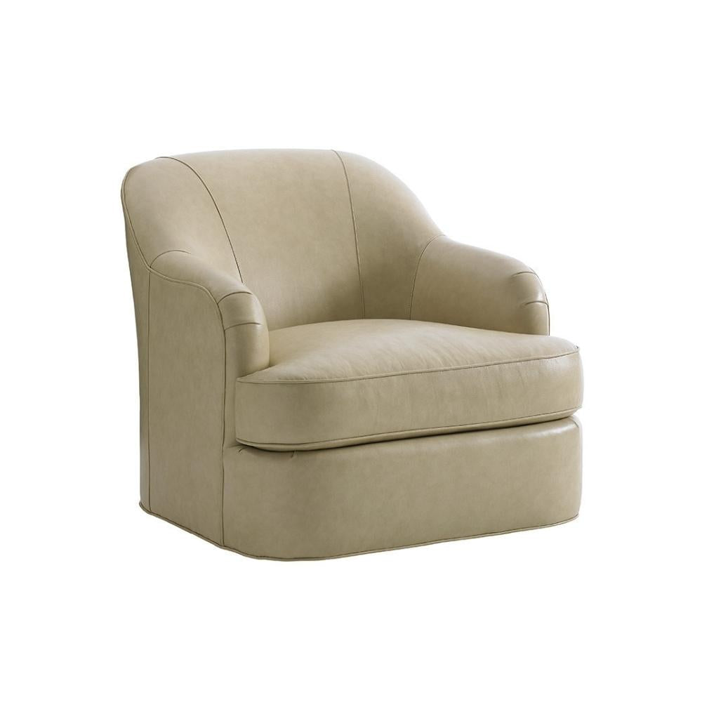 Laurel Canyon Alta Vista Leather Swivel Chair Living Room Lexington   