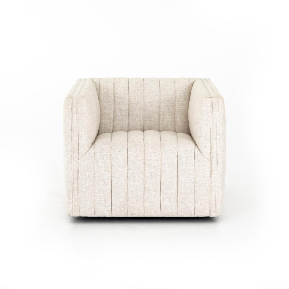 Augustine Swivel Chair, Dover Crescent Living Room Four Hands   
