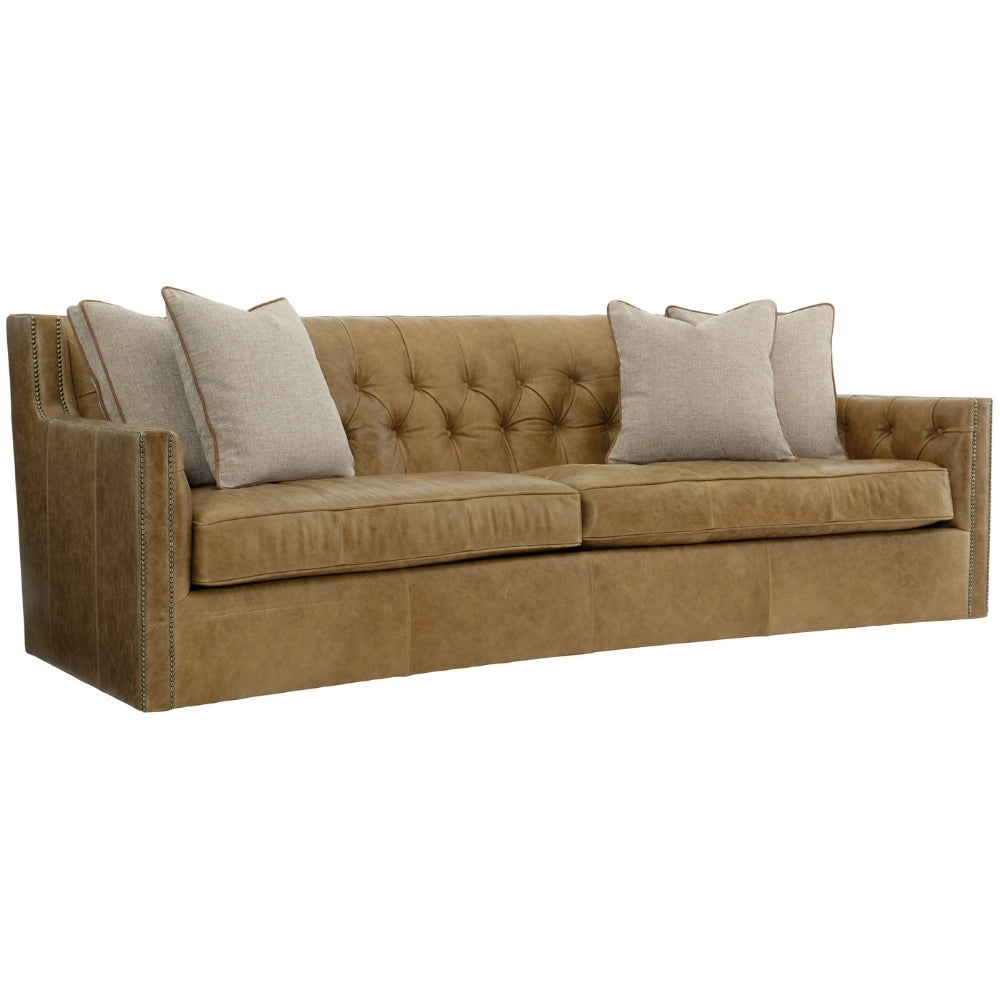 Candace Leather Sofa Living Room Bernhardt   
