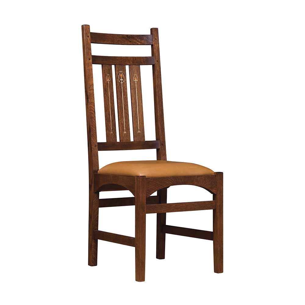 Harvey Ellis Side Chair with Inlay Dining Room Stickley   