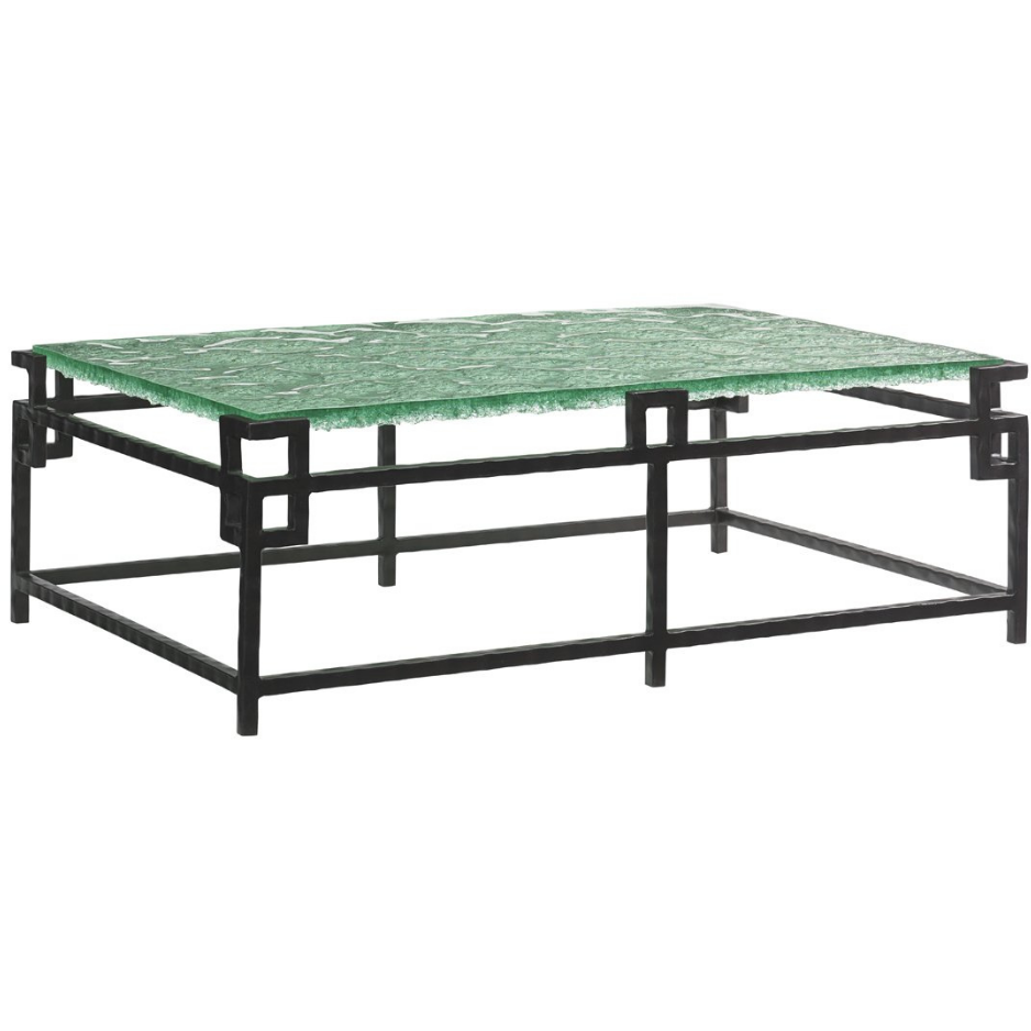 Island Fusion Hermes Reef Glass Top Cocktail Table Living Room Tommy Bahama Home   