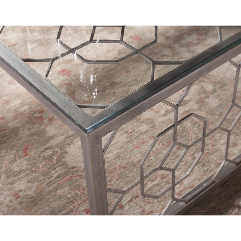 Metal Designs Honeycomb Rectangular Cocktail Table Living Room Artistica Home   