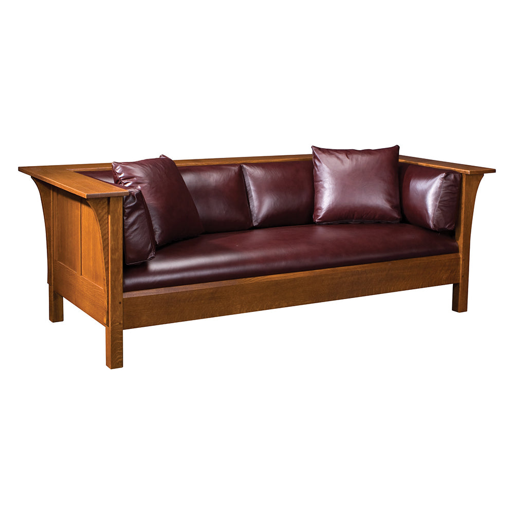 Stickley deals leather sofa