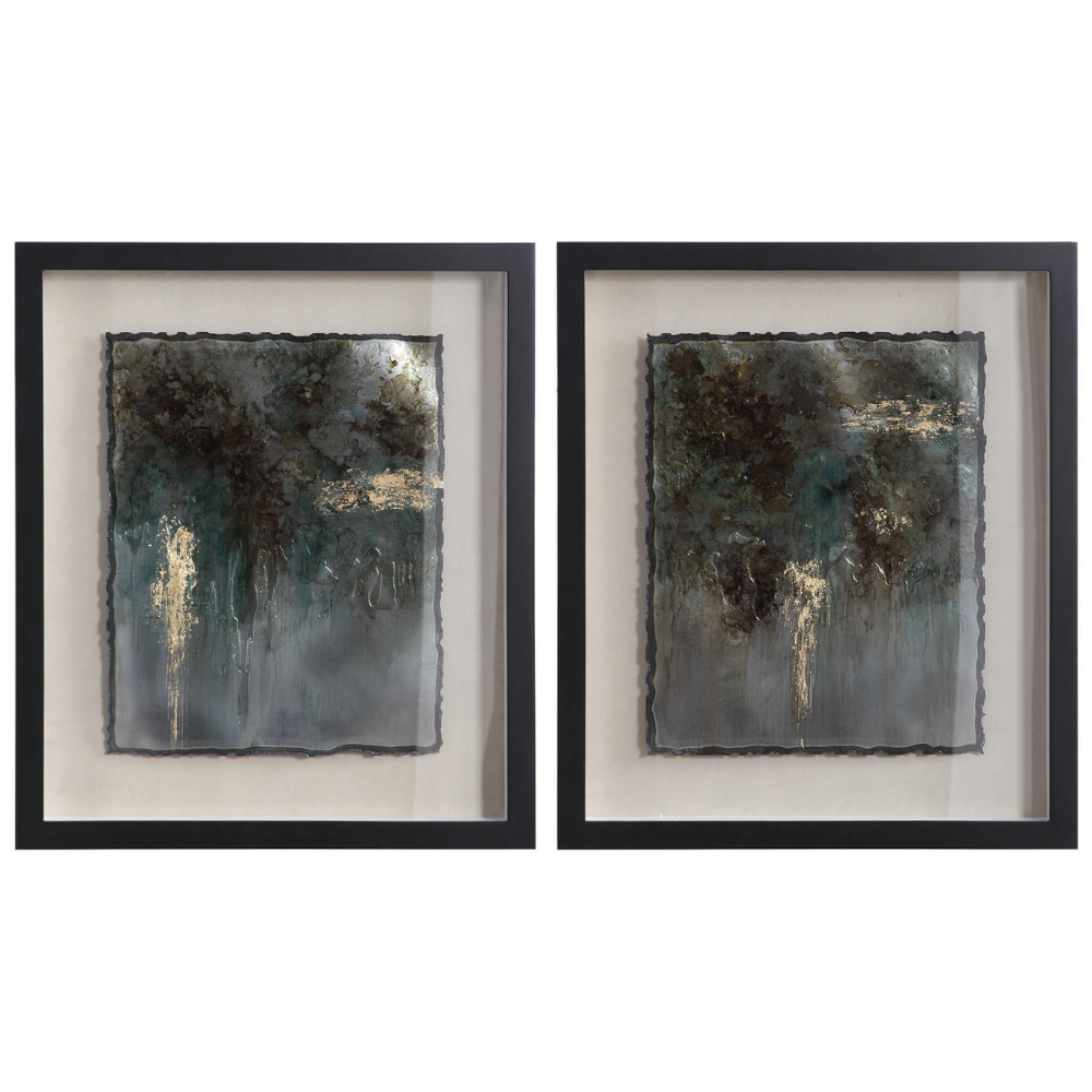 Rustic Patina Framed Prints, Set of 2 Accessories Uttermost   