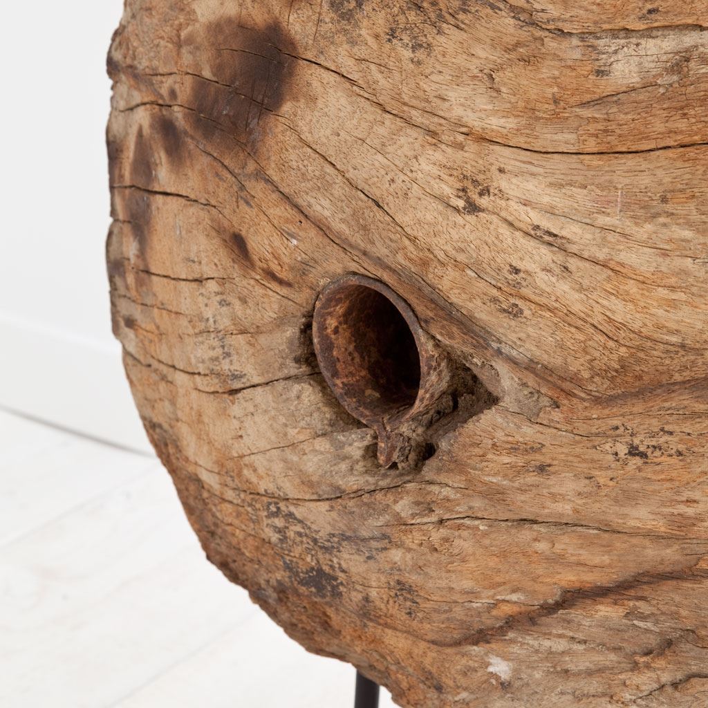 Incana 20L x 4W Natural Brown Reclaimed Wood Wheel Object Decor Mercana