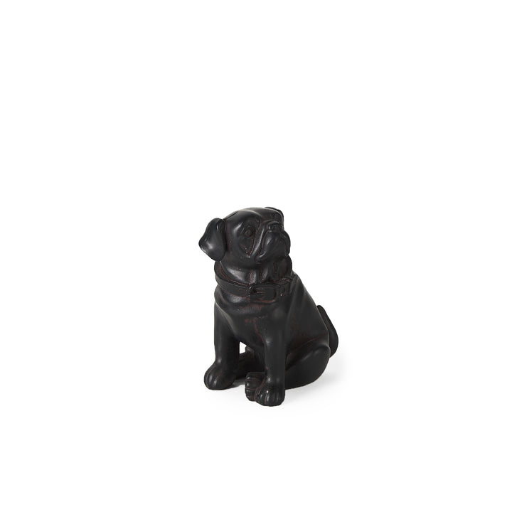 Cadence 4L x 5W Black Resin Pug Dog Decor Mercana