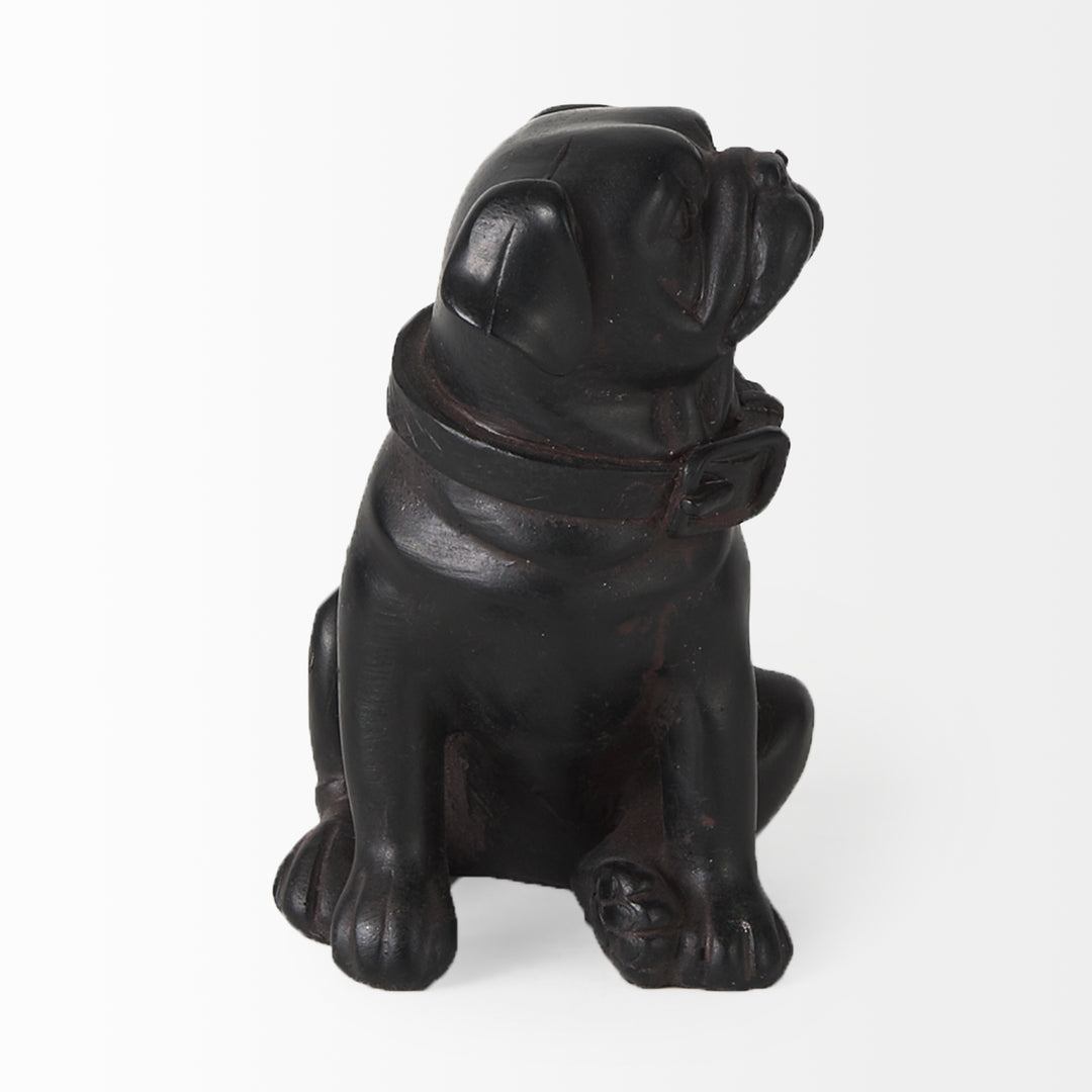 Cadence 4L x 5W Black Resin Pug Dog Decor Mercana