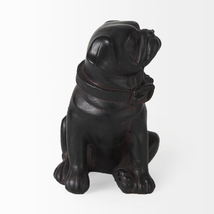 Cadence 4L x 5W Black Resin Pug Dog Decor Mercana