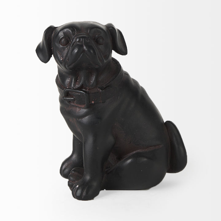 Cadence 4L x 5W Black Resin Pug Dog Decor Mercana
