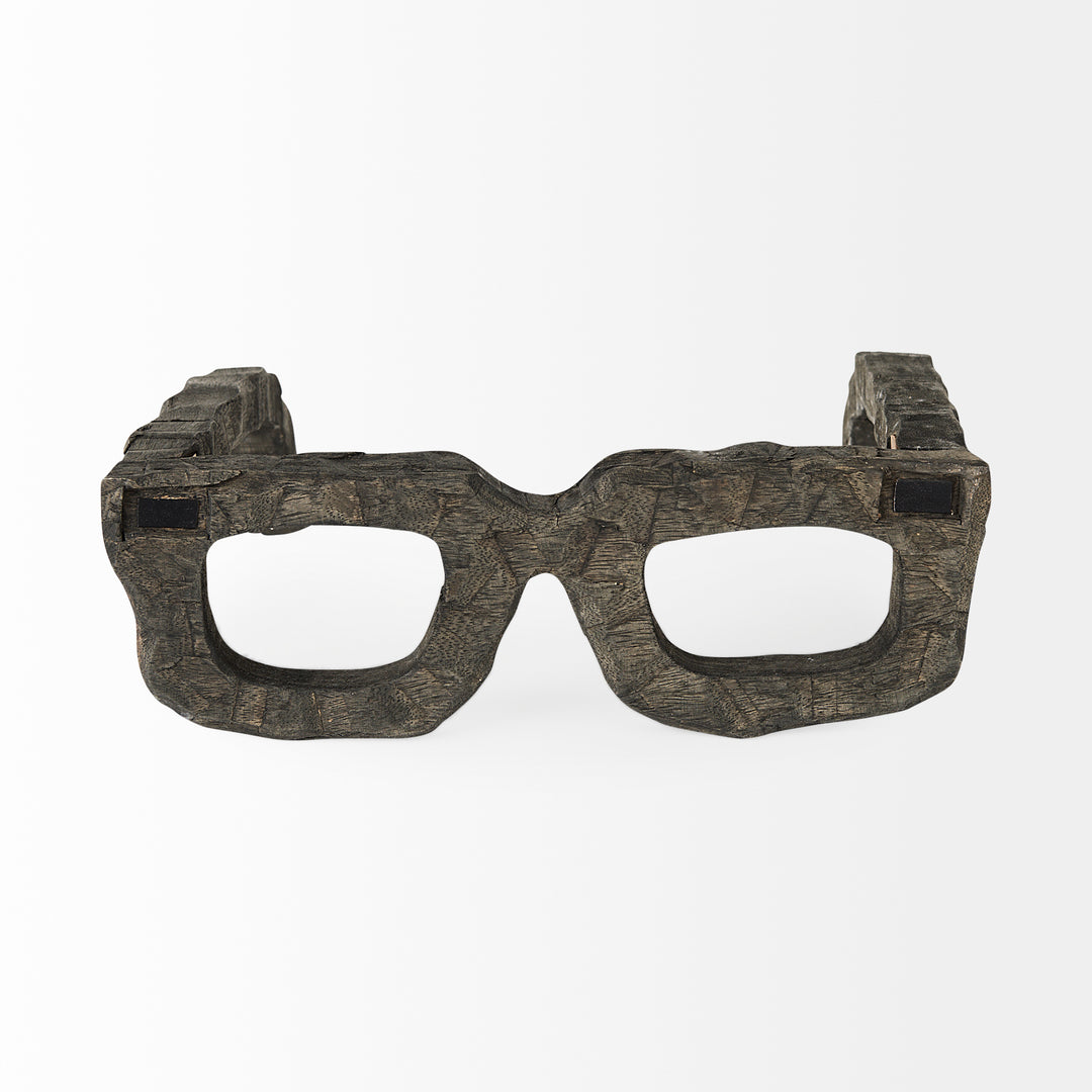 Elliot 13L x 14W Brown Wooden Eyeglasses Decor Mercana