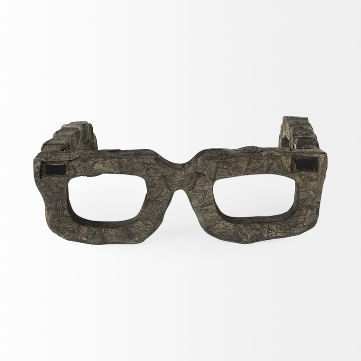 Elliot 13L x 14W Brown Wooden Eyeglasses Decor Mercana