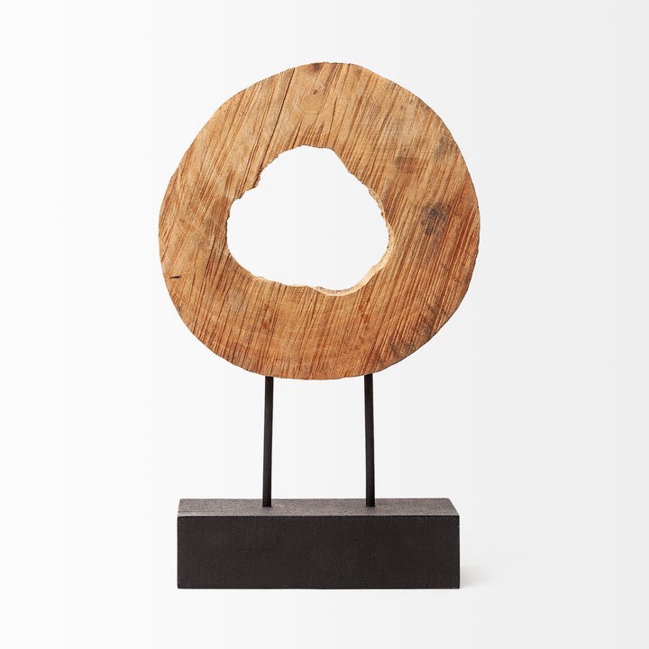 Ironwood II (Small) 13L x 4W Natural Wooden Circular Object Decor Mercana