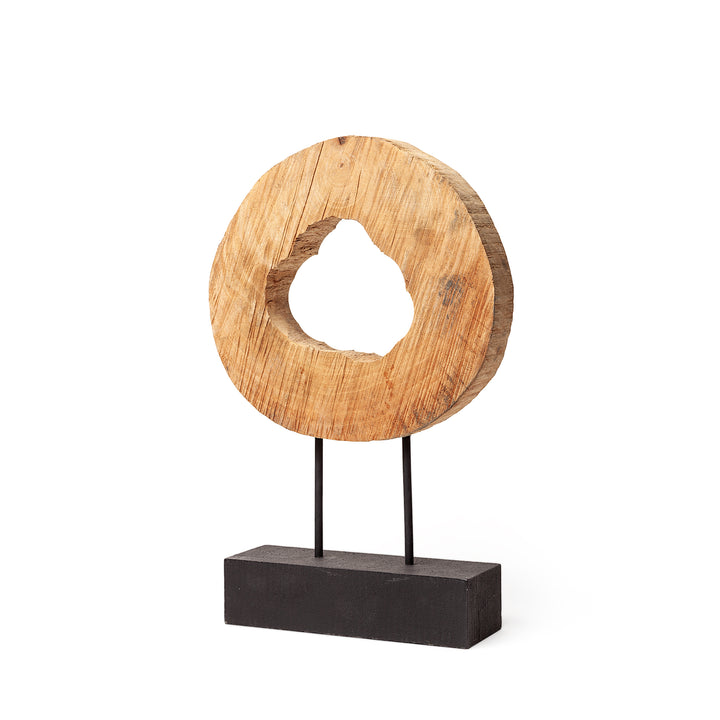 Ironwood II (Small) 13L x 4W Natural Wooden Circular Object Decor Mercana