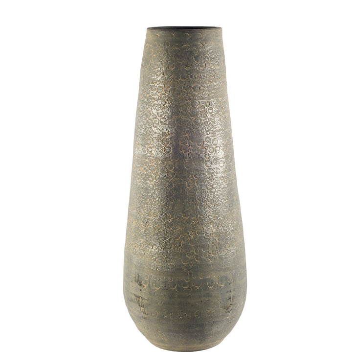 Kalahari II Large 39" Gray Ceramic Floor Vase Decor Mercana