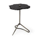 Pinera II Stone Top w/ Triangular Iron Base Accent Table Dining Room Mercana Black Slate