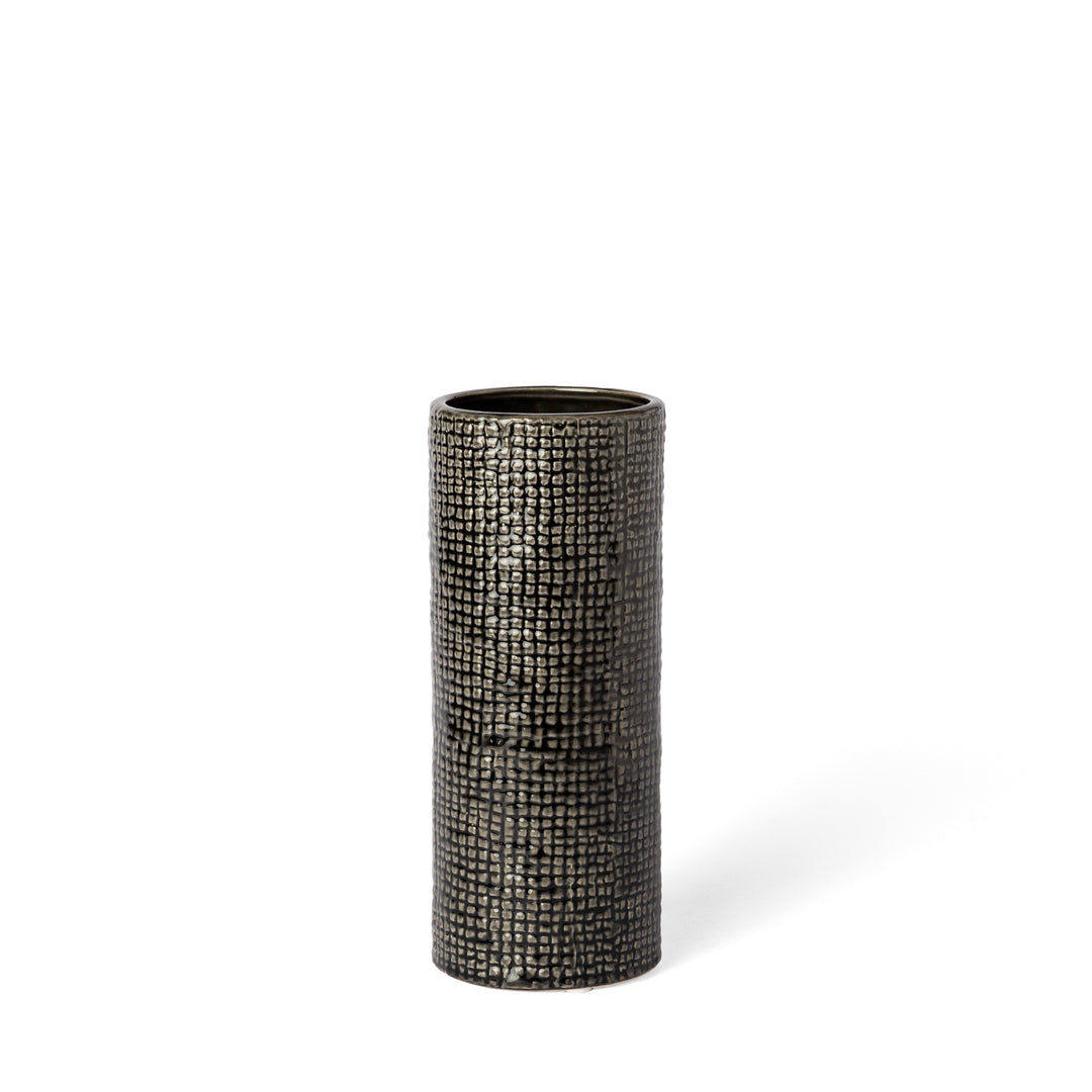 Kona II Medium Black/Gold Ceramic Vase Decor Mercana