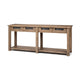 Harrelson III Brown Wood 4 Drawer Console Table Dining Room Mercana